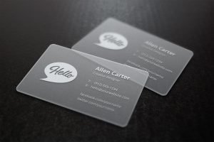 transparent business cards