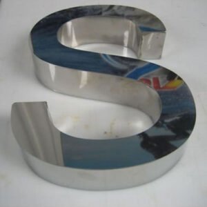 SS mirror finish signages in dubai