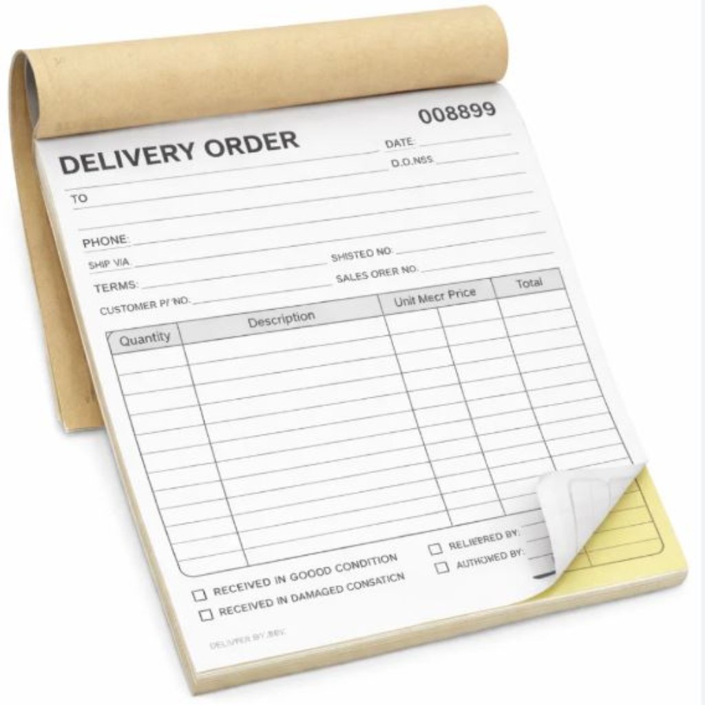 Delivery Order Book Printing dubai sharjah ajman abu dhabi uae